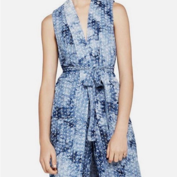 BCBGeneration Navy Blue Floral Tie-Dye Cover-up dress - Picture 9 of 9